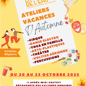 Stages des vacances d'automne 2025