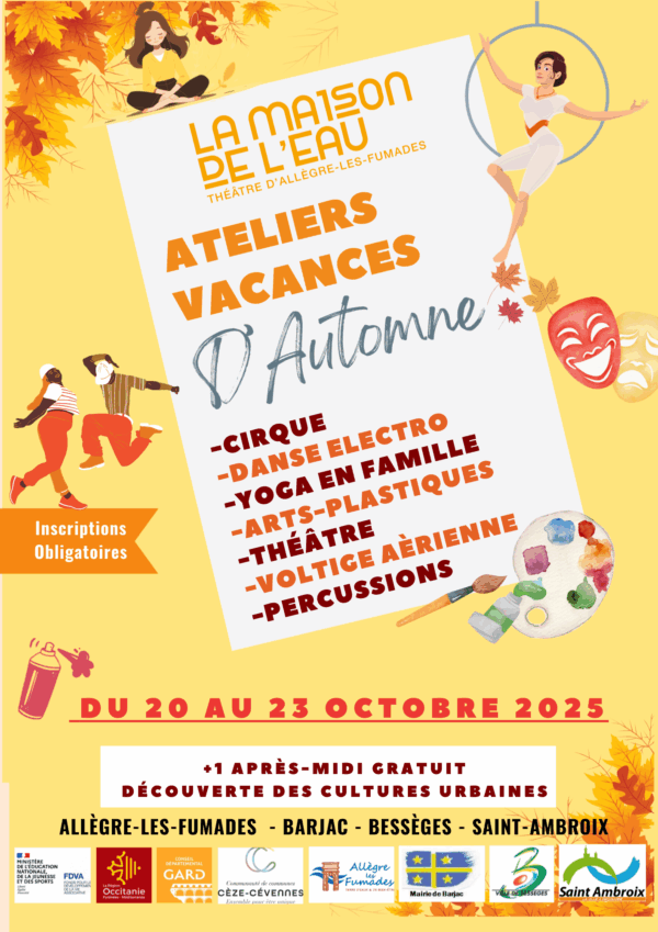 Stages des vacances d'automne 2025