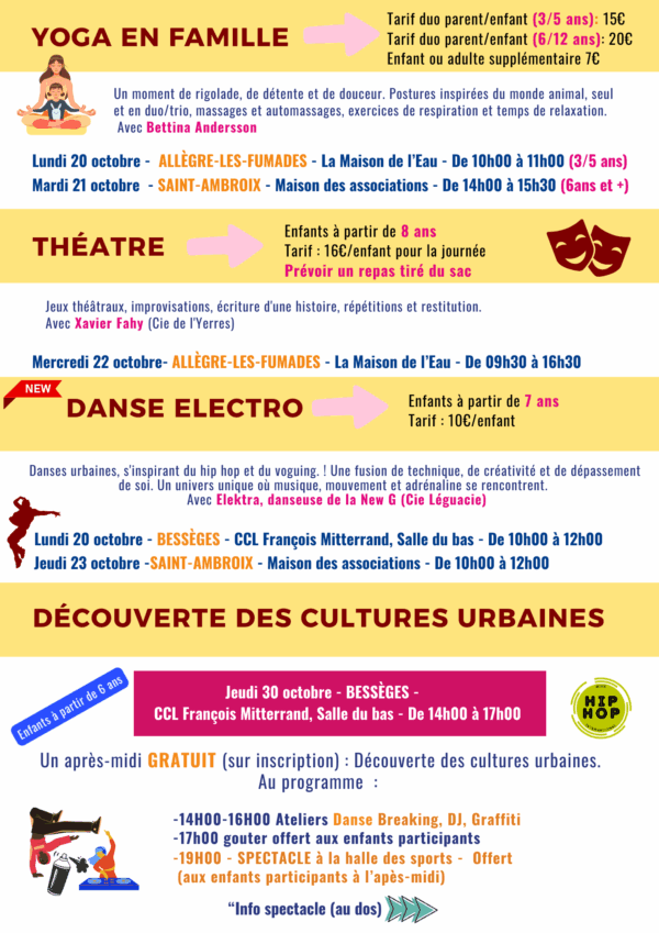 Stages des vacances d'automne 2025 – Image 3