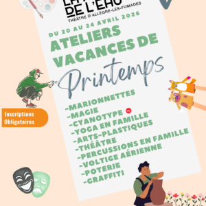 Stages des vacances de printemps 2026
